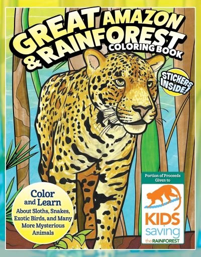 Cover for Editors of Design Originals · Great Amazon &amp; Rainforest Coloring Book: Color and Learn About Sloths, Snakes, Exotic Birds and Many More Mysterious Animals (Paperback Book) (2023)