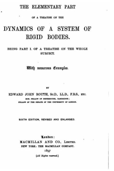 Cover for Edward John Routh · The elementary part of A treatise on the dynamics of a system of rigid bodies (Paperback Bog) (2016)