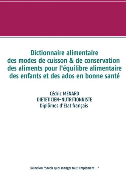 Cover for Menard · Dictionnaire des modes de cuisso (Book) (2020)