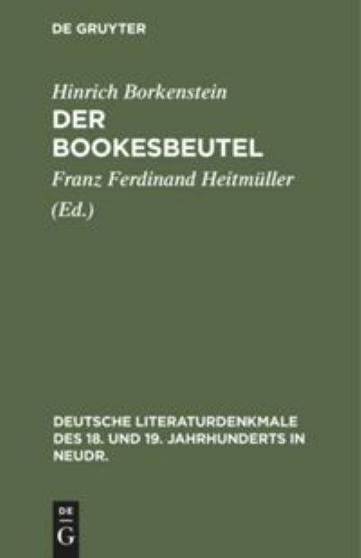 Cover for Hinrich Franz F Borkenstein Heitmuller · Der Bookesbeutel (Hardcover bog) (1901)