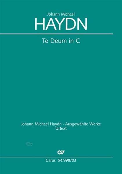 Cover for Haydn · Te Deum in C (Book)