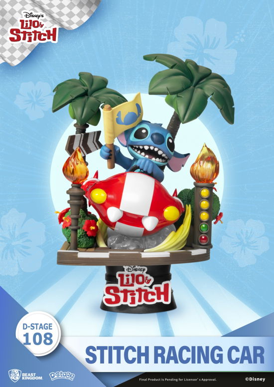 Disney: Lilo And Stitch - Stitch Racing Car Pvc Diorama Statue Closed Box - Beast Kingdom - Fanituote - BEAST KINGDOM - 4711203444305 - maanantai 30. toukokuuta 2022