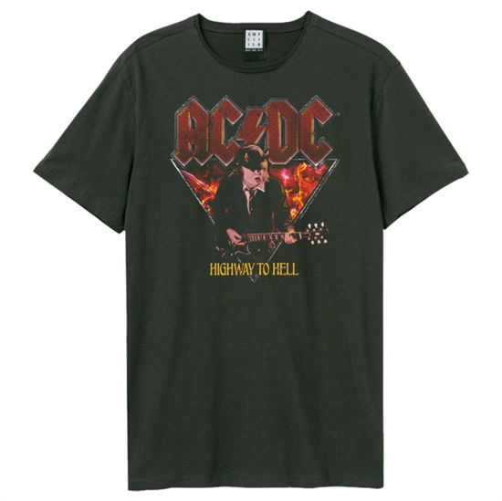 AC/DC Highway To Hell Amplified Vintage Charcoal Medium T Shirt - AC/DC - Koopwaar - AMPLIFIED - 5054488305305 - 1 december 2023