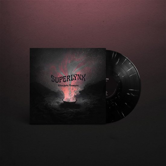 Cover for Superlynx · Electric Temple (BLACK WITH WHITE SPLATTER VINYL) (LP) (2022)