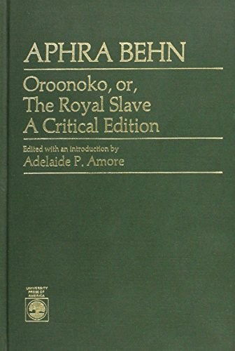 Cover for Aphra Behn · Oroonoko (Hardcover Book) [Critical edition] (1987)