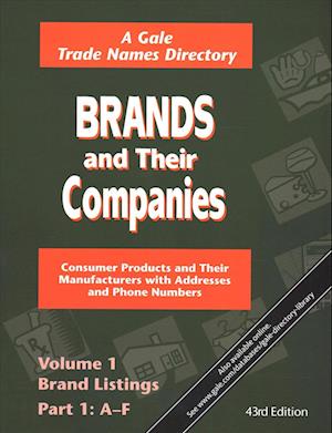 Cover for Gale Research Inc · Brands and Their Companies (Paperback Book) (2019)