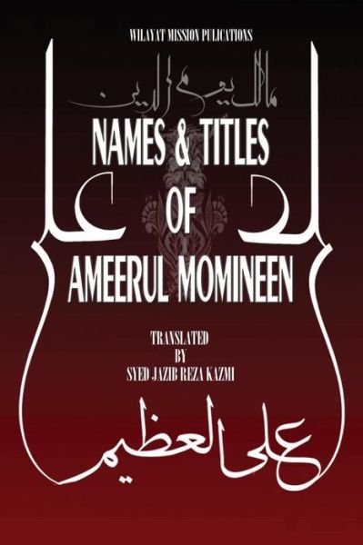 Cover for Wilayat Mission · Names &amp; Titles of Ameerul Momineen (Paperback Bog) (2011)
