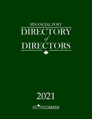 Cover for Grey House Canada · Financial Post Directory of Directors 2021 (Hardcover Book) (2020)