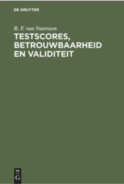 Cover for No Contributor · Testscores, betrouwbaarheid en validiteit (Hardcover Book) (1971)