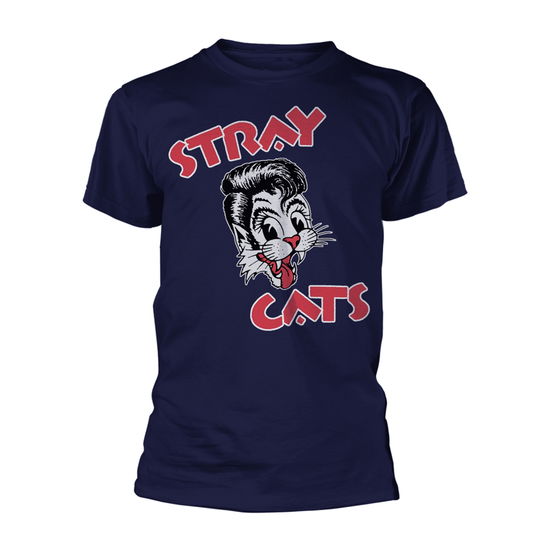 Cover for Stray Cats · Cat Logo (Navy) (T-shirt) [size XXL] (2023)