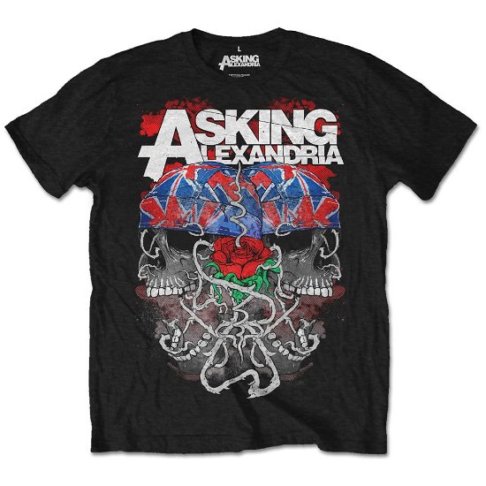 Asking Alexandria Unisex T-Shirt: Flagdana (Retail Pack) - Asking Alexandria - Merchandise - Bandmerch - 5056170627306 - 