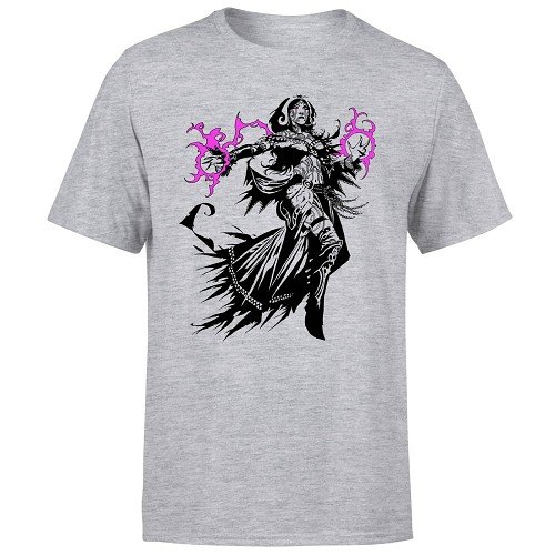 MTG - Liliana Character Art T-Shirt - Grey - Magic the Gathering - Merchandise - MAGIC THE GATHERING - 5056185788306 - 