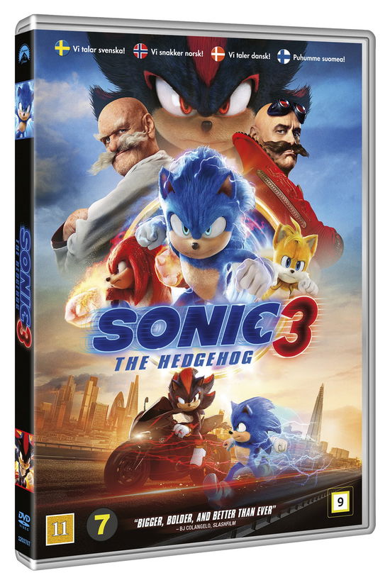 Cover for Sonic the Hedgehog 3 (DVD) [Nordic edition] (2025)