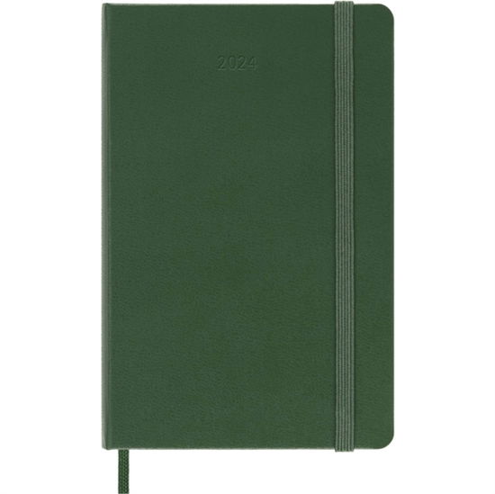 Cover for Moleskine · Moleskine 2024 12-Month Daily Pocket Hardcover Notebook: Myrtle Green (Paperback Book) (2023)