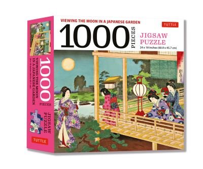 Viewing the Moon Japanese Garden- 1000 Piece Jigsaw Puzzle: Finished Size 24 x 18 inches (61 x 46 cm) (SPILL) (2021)