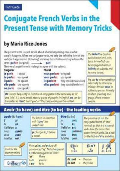 Conjugate French Verbs in the Present Tense with Memory Tricks: A Petit Guide - Maria Rice-Jones - Books - Brilliant Publications - 9781783172306 - September 30, 2016