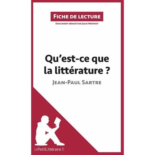 Cover for Julie Mestrot · Qu'est-ce que la littérature? de Jean-Paul Sartre (Fiche de lecture) (Paperback Book) (2014)