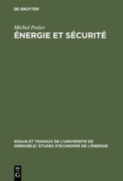 Cover for Potier · Énergie et sécurité (Book) (1969)