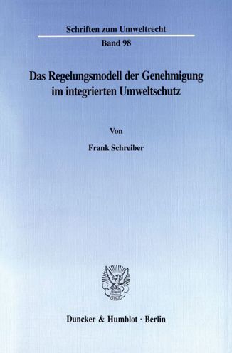 Cover for Schreiber · Das Regelungsmodell der Geneh (Buch) (2000)