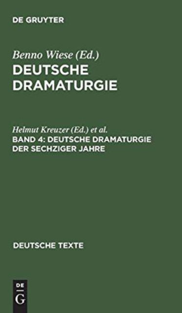 Cover for Helmut Kreuzer · Deutsche Dramaturgie der sechziger Jahre (Book) (1974)