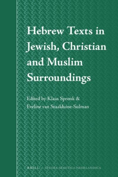 Cover for Klaas Spronk · Hebrew Texts in Jewish, Christian and Muslim Surroundings (Innbunden bok) (2018)