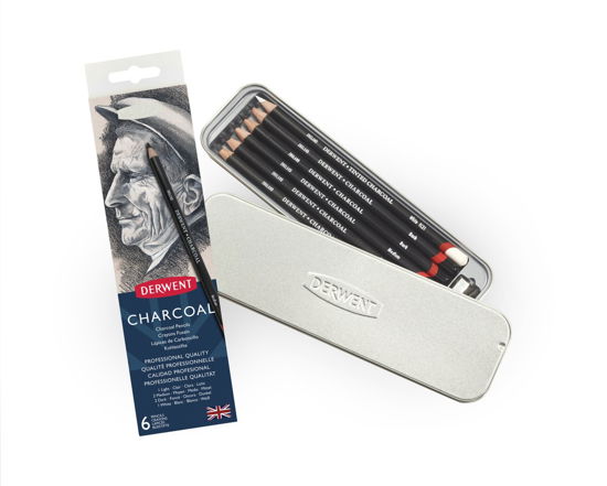 Derwent - Charcoal 6-stk Metalbox (601062) - Derwent - Koopwaar -  - 5028252170307 - 