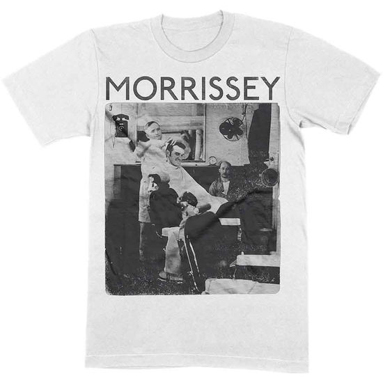 Cover for Morrissey · Morrissey Unisex T-Shirt: Barber Shop (White) (T-shirt) [size S] [White - Unisex edition] (2020)