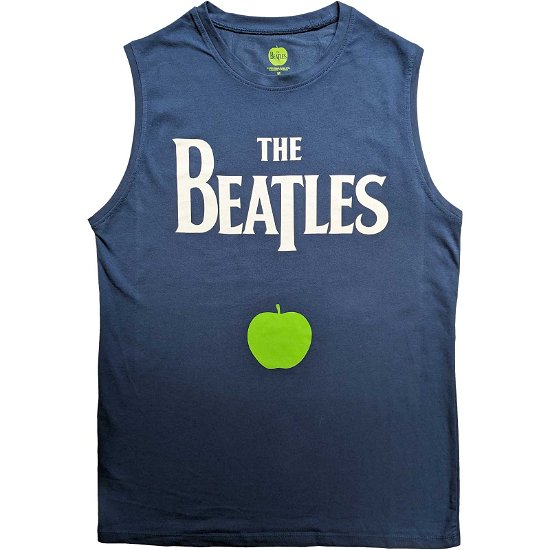 The Beatles Unisex Tank T-Shirt: Drop T Logo & Apple - The Beatles - Merchandise -  - 5056561080307 - 