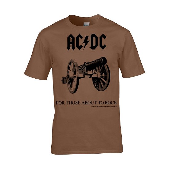 Cover for AC/DC · For Those About to Rock (Brown) (T-shirt) [size S] [Brown edition] (2018)