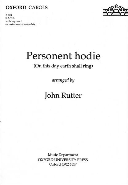 Cover for John Rutter · Personent hodie (Partitur) [Vocal score edition] (1998)