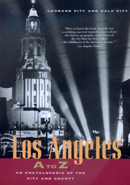 Cover for Leonard Pitt · Los Angeles A to Z: An Encyclopedia of the City and County (Paperback Book) [Revised edition] (2000)