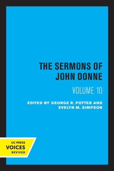 Cover for John Donne · The Sermons of John Donne, Volume X (Paperback Bog) (2022)