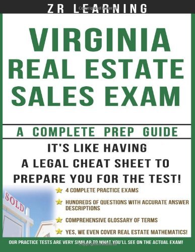Cover for Zr Learning Llc · Virginia Real Estate Sales Exam Questions (Paperback Book) (2014)