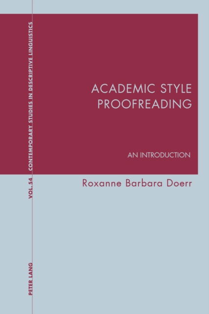 Cover for Roxanne Barbara Doerr · Academic Style Proofreading : An Introduction : 54 (Paperback Book) [New ed edition] (2023)