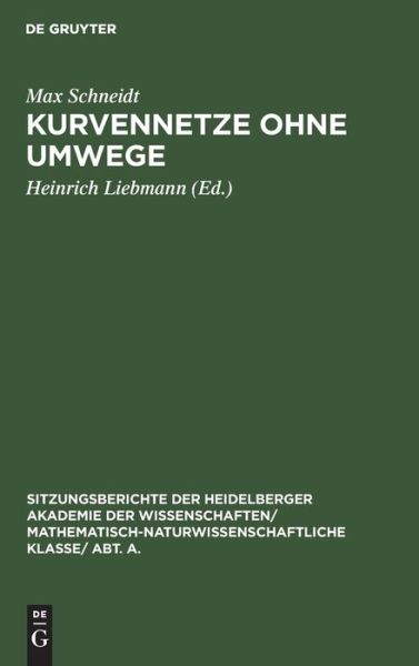 Cover for Max Schneidt · Kurvennetze Ohne Umwege (Book) (1928)