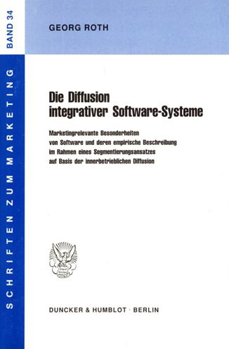 Cover for Roth · Die Diffusion integrativer Softwar (Bok) (1993)