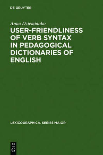 Cover for A. Dziemianko · Uer-friendliness of verb (Book) (2006)