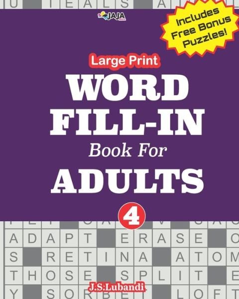 Cover for Jaja Media · Large Print WORD FILL-IN Book For ADULTS; Vol.4 (Pocketbok) (2020)