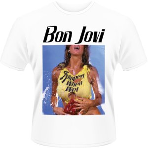 Cover for Bon Jovi · Slippery when Wet White (T-shirt) [size XL] (2013)
