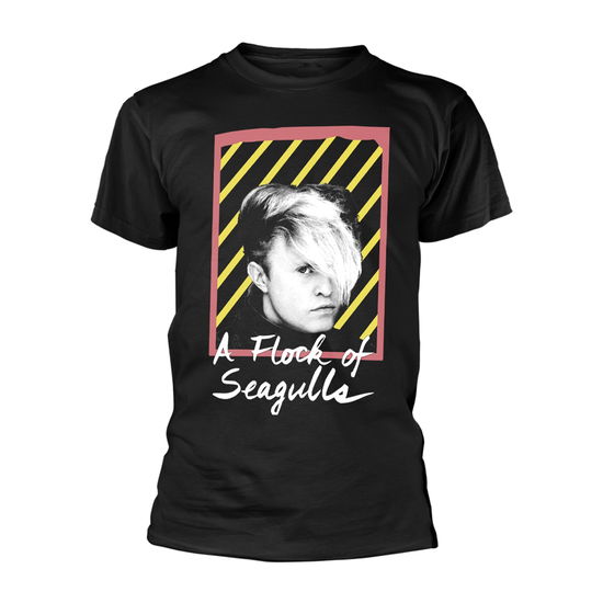 Cover for A Flock of Seagulls · Neon Logo (T-Shirt Small, Black) (MERCH) [size S] [Black edition] (2021)