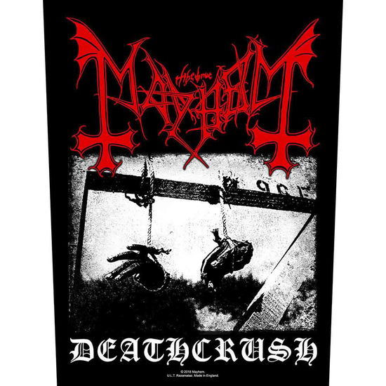 Cover for Mayhem · Mayhem Back Patch: Deathcrush (MERCH) [Black edition] (2019)