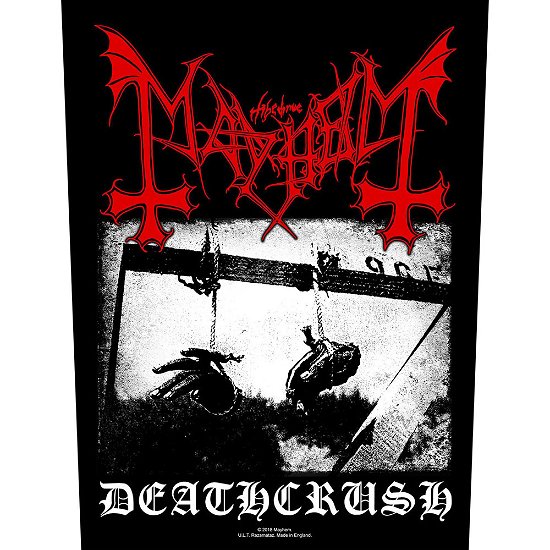 Mayhem Back Patch: Deathcrush - Mayhem - Produtos - PHM - 5055339788308 - 11 de novembro de 2019