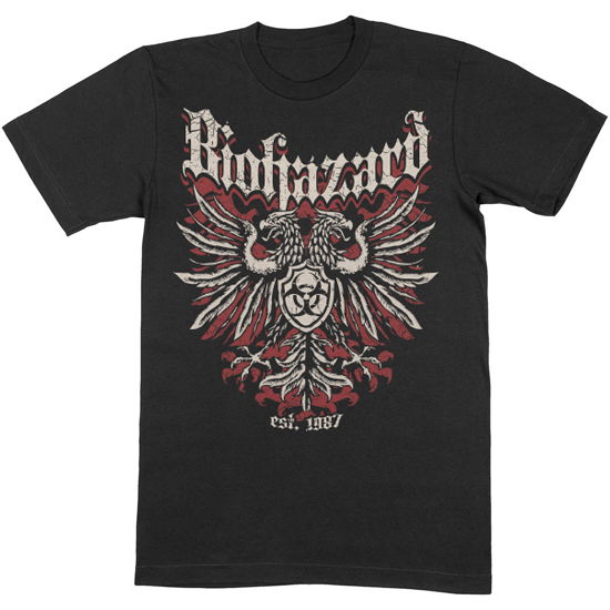 Biohazard Unisex T-Shirt: Crest - Biohazard - Marchandise -  - 5056368695308 - 