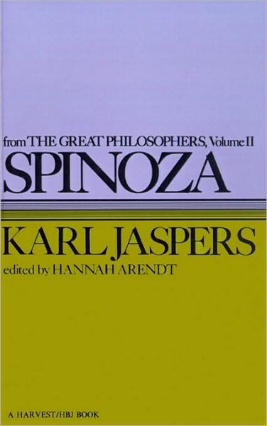 Cover for Karl Jaspers · Spinoza (Great Philosophers) (Paperback Book) [1st Ptg. edition] (1974)