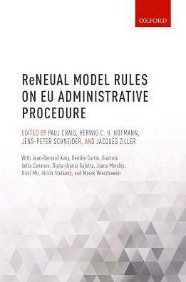 Cover for ReNEUAL Model Rules on EU Administrative Procedure (Hardcover Book) (2017)