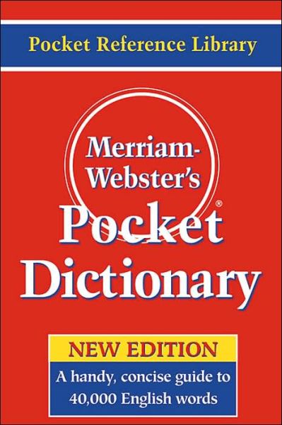 Cover for Merriam Webster Pk Dict · Merriam Webster's Pocket Dictionary (Paperback Book) [New edition] (2015)