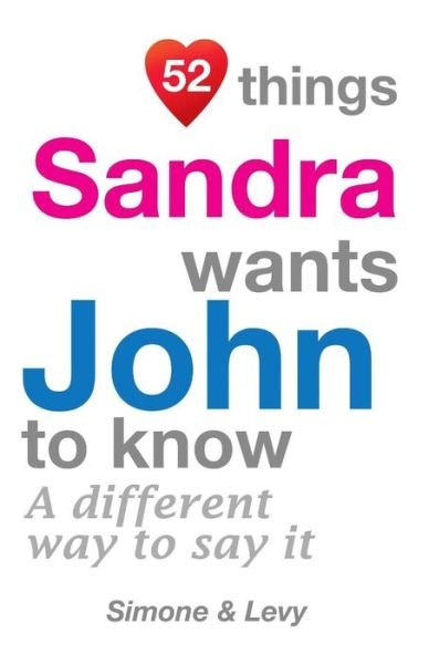52 Things Sandra Wants John To Know - Simone - Libros - Createspace Independent Publishing Platf - 9781511933308 - 31 de octubre de 2014