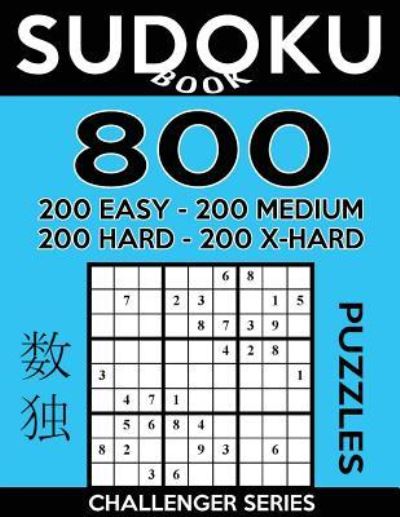 Cover for Sudoku Book · Sudoku Book 800 Puzzles, 200 Easy, 200 Medium, 200 Hard and 200 Extra Hard (Paperback Bog) (2017)