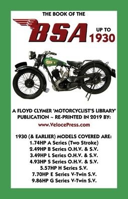Cover for F J Camm · Book of the BSA Up to 1930 (Paperback Book) (2019)