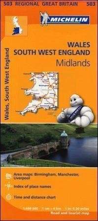 Wales - Michelin Regional Map 503: Map - Michelin - Books - Michelin Editions des Voyages - 9782067183308 - May 15, 2013